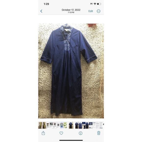 VINTAGE Sears WOMEN'S Navy Bleu House DRESS, Size Small - Picture 4 of 14